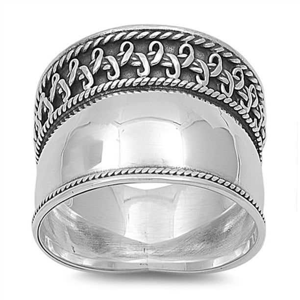 Bali Polished Braid Rope Weave Ring New .925 Sterling Silver Band Sizes 6-12 Bali Polished Braid Rope Weave Ring New .925 Sterling Silver Band Sizes 6-12